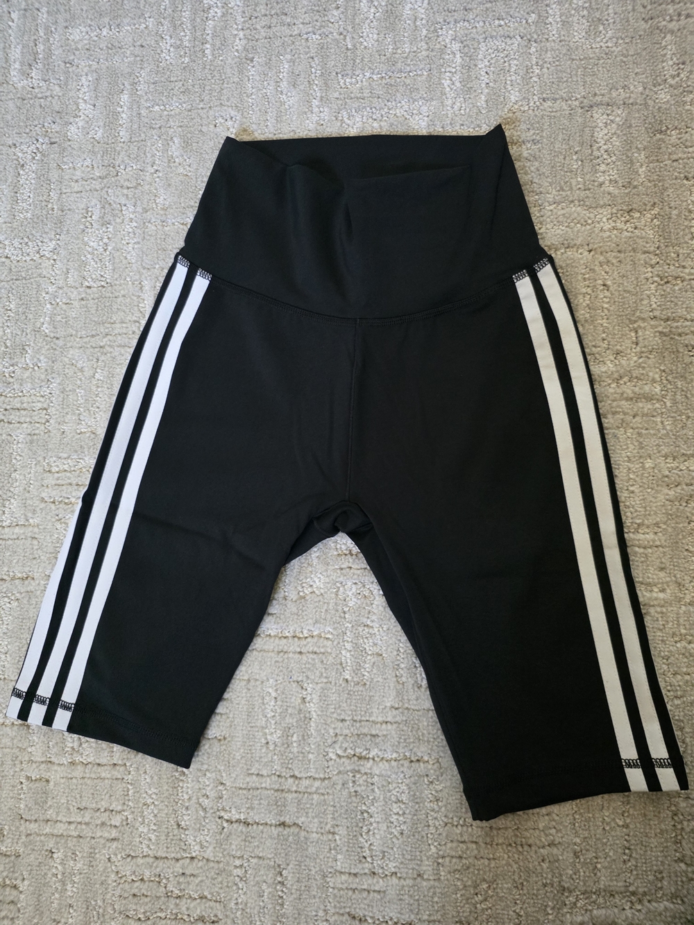 adidas Black Leggings with White Triple Stripes